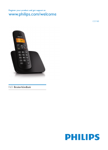 Bruksanvisning Philips CD1803B Trådløs telefon