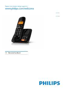 Bedienungsanleitung Philips CD1861P Schnurlose telefon
