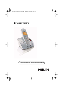 Bruksanvisning Philips CD2351S Trådlös telefon