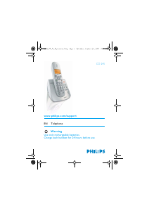 Manual Philips CD2452S Wireless Phone