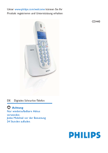 Bedienungsanleitung Philips CD4401S Schnurlose telefon