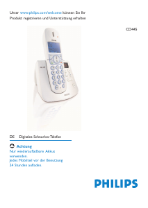 Bedienungsanleitung Philips CD4451S Schnurlose telefon