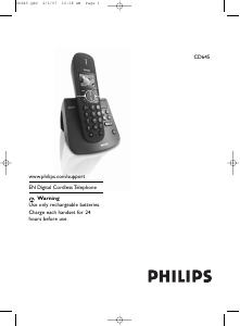 Manual Philips CD6451B Wireless Phone