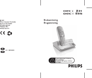 Bruksanvisning Philips DECT2251S Trådlös telefon