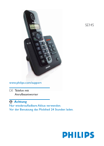 Bedienungsanleitung Philips SE1452B Schnurlose telefon