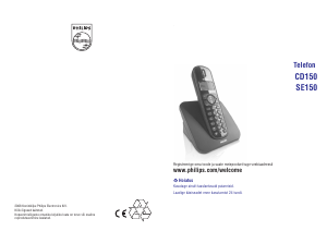 Kasutusjuhend Philips SE1501B Traadita telefon