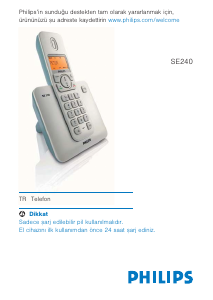 Kullanım kılavuzu Philips SE2401S Kablosuz telefon