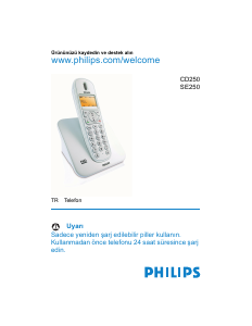 Kullanım kılavuzu Philips SE2501B Kablosuz telefon