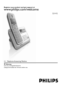 Manual Philips SE4453S Wireless Phone