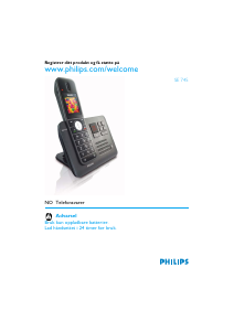 Bruksanvisning Philips SE7451B Trådløs telefon