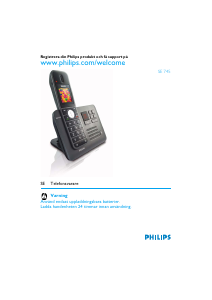 Bruksanvisning Philips SE7451B Trådlös telefon