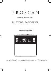 Mode d’emploi Proscan PCR1986 Radio-réveil