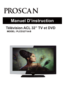 Mode d’emploi Proscan PLCD3271A-B Téléviseur LCD