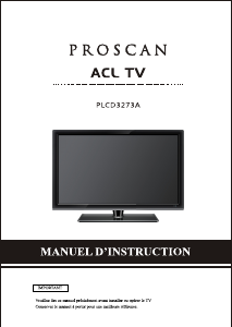 Mode d’emploi Proscan PLCD3273A Téléviseur LCD