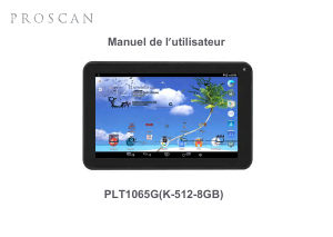 Mode d’emploi Proscan PLT1065G Tablette