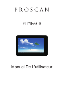 Mode d’emploi Proscan PLT7044K-B Tablette