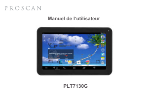 Mode d’emploi Proscan PLT7130G Tablette