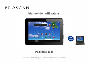Mode d’emploi Proscan PLT8015-K-B Tablette
