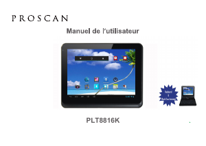 Mode d’emploi Proscan PLT8816K Tablette