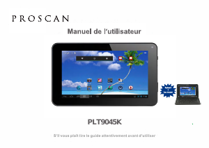 Mode d’emploi Proscan PLT9045K Tablette