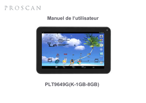 Mode d’emploi Proscan PLT9649G Tablette
