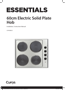 Manual Currys Essentials CSPHOBX21 Hob