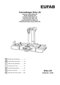 Manuale EUFAB Bike Lift Portabiciclette