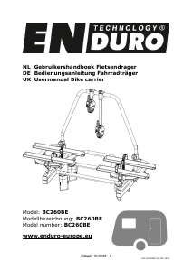 Manual Enduro BC260BE Bicycle Carrier