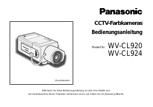 Bedienungsanleitung Panasonic WV-CL920 Überwachungskamera