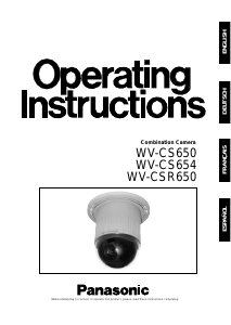 Bedienungsanleitung Panasonic WV-CS650 Überwachungskamera