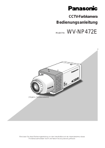 Bedienungsanleitung Panasonic WV-NP472 Überwachungskamera