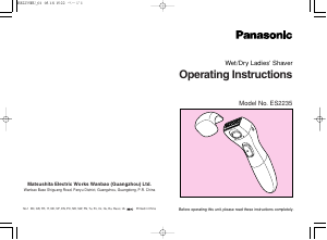 Handleiding Panasonic ES-2235 Scheerapparaat