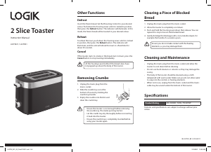 Manual Logik L02TW21 Toaster