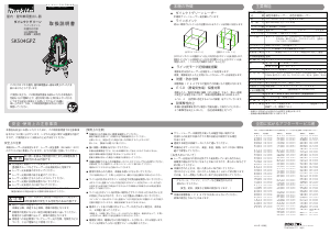 説明書 マキタ SK504GPZ レーザー墨出し器