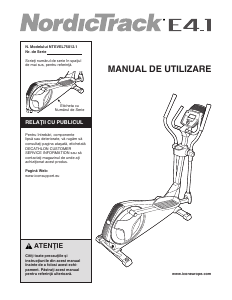 Manual NordicTrack E4.1 Bicicleta eliptica