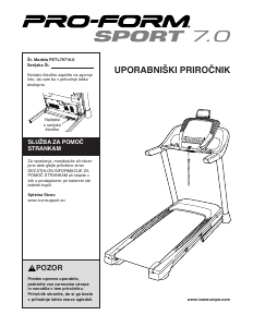 Priročnik Pro-Form Sport 7.0 Tekalna steza