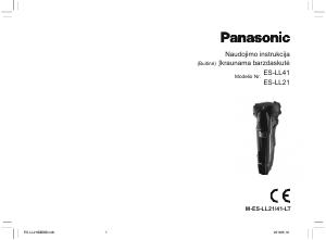 Vadovas Panasonic ES-LL21 Skutimosi mašinėlė