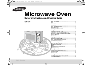 Manual Samsung GW73V Microwave