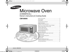 Manual de uso Samsung CM1069A Microondas