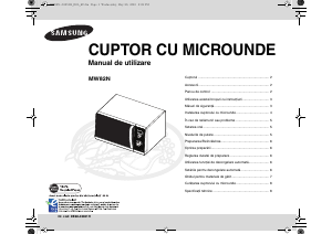 Manual Samsung MW82N-BP Cuptor cu microunde