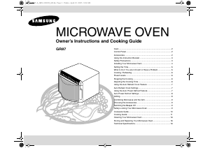 Manual Samsung GR87 Microwave