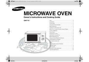Manual Samsung QW71X Microwave