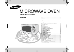 Manual Samsung M183DN Microwave