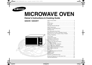 Manual Samsung GE82W Microwave