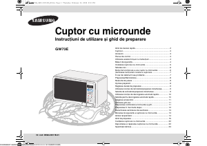 Manual Samsung GW73E-SB Cuptor cu microunde