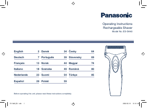 Käyttöohje Panasonic ES-SA40 Parranajokone