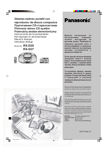 Manual de uso Panasonic RX-D29 Set de estéreo