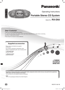 Manual Panasonic RX-D50 Stereo-set