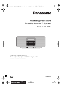 Manual Panasonic RX-D70BT Stereo-set
