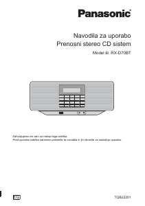 Priročnik Panasonic RX-D70BT Stereo komplet